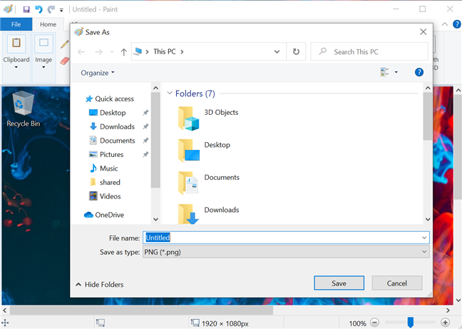 save screenshot windows 10