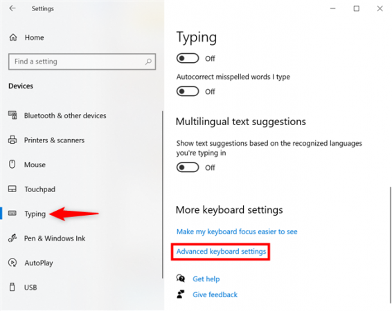 How to change the keyboard language shortcut in Windows 10