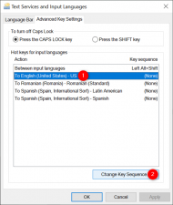 change language shortcut windows 10