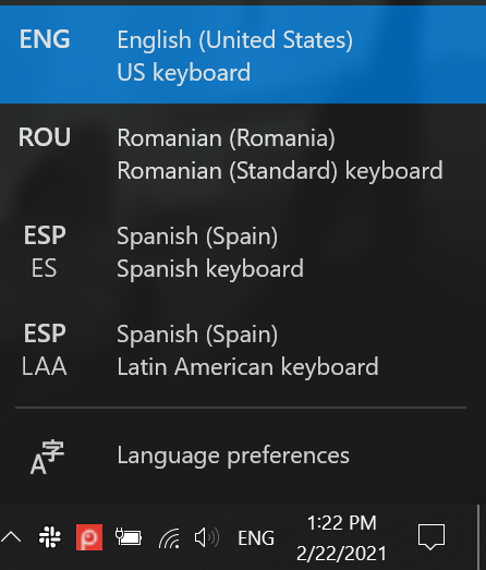 windows change keyboard language shortcut