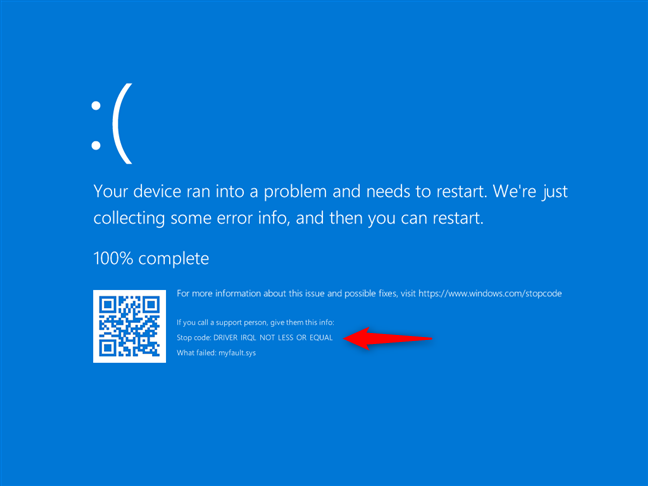 A manually triggered BSOD