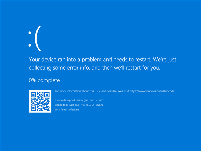 A BSOD in Windows 10