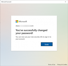 microsoft account your password changed