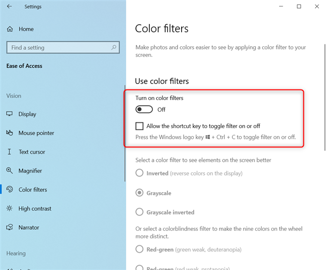 How to Activate Grayscale or Invert Color mode in Windows 10 - Digitional