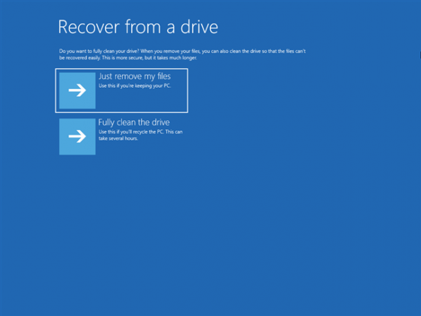 windows 10 recovery flash drive
