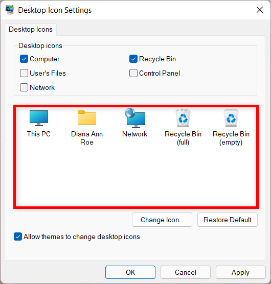 how to change icon picture on desktop