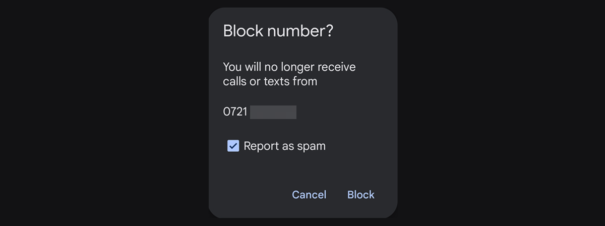 Block a number