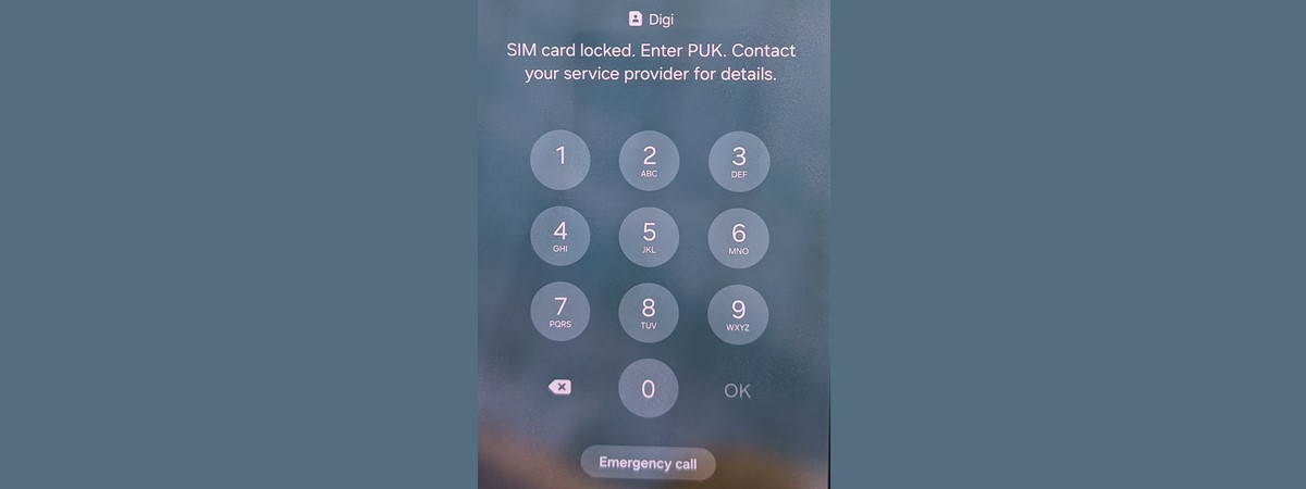 How and where to enter the PUK code on an Android phone