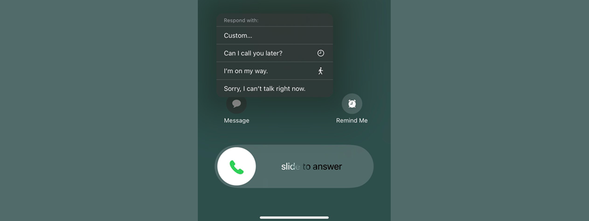 How to use quick responses for incoming calls on iPhone