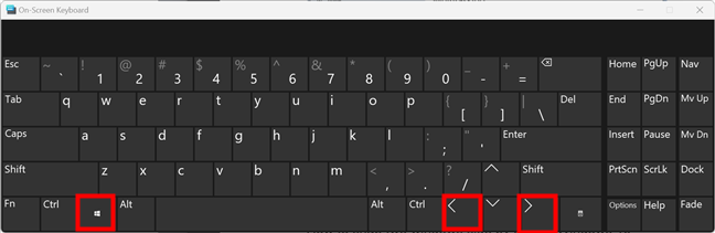 What are the shortcut keys to snap windows side by side