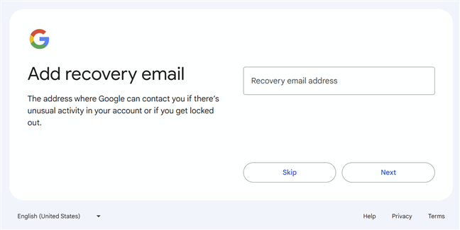 It's a good idea to add a recovery email address