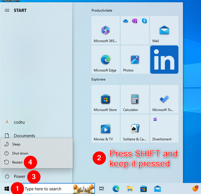 How to access Windows 10's UEFI/BIOS from the Start Menu