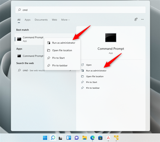 How to open Command Prompt as admin in Windows 11