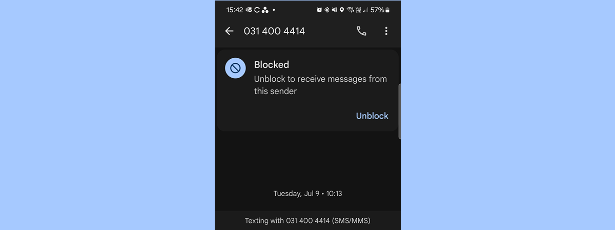 How to unblock a number on Android