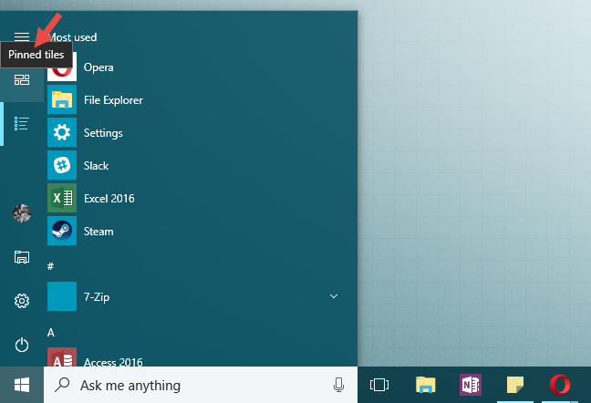 How to hide the "All apps" list from the Windows 10 Start Menu