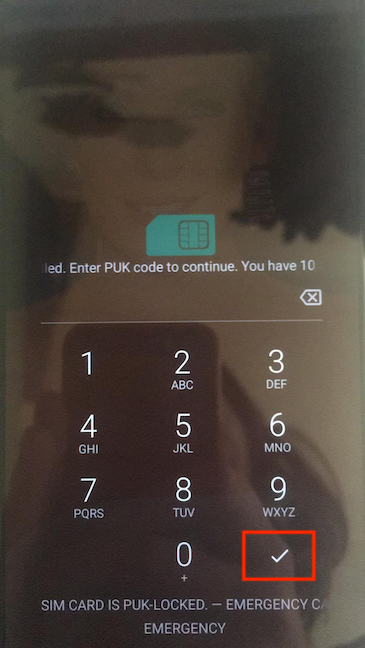 enter puk code iphone verizon