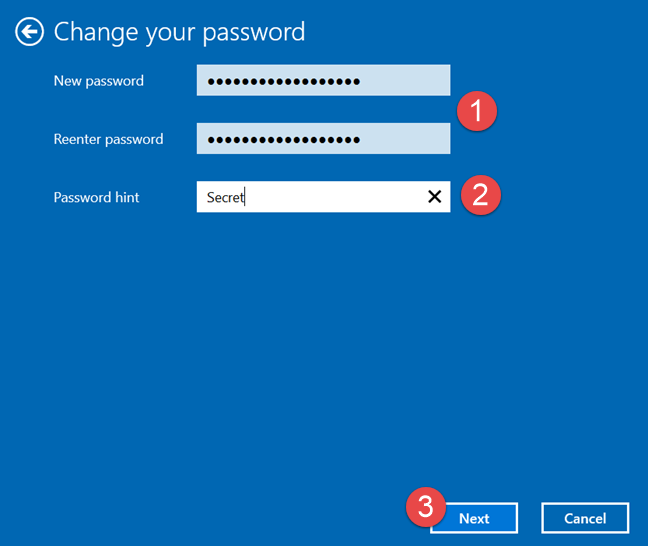 manage passwords in windows 10