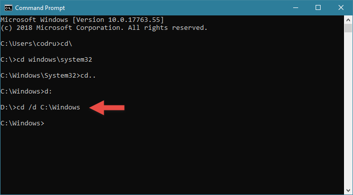 windows 10 command prompt list directories