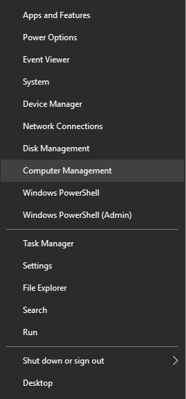 computer management in windows 10
