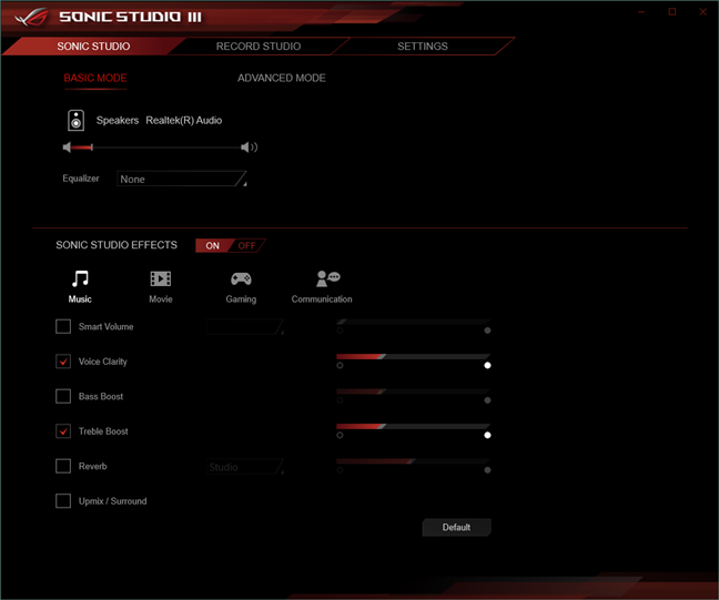 Sonic Studio III: Tool for configuring audio playback and recording