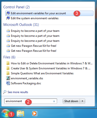 Environment variables windows 7 где находится