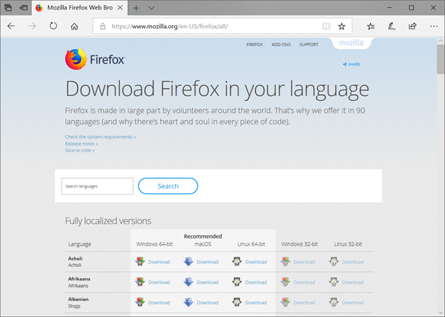 How to change the interface language in Mozilla Firefox | Digital Citizen