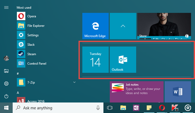 windows 10 create start menu shortcut