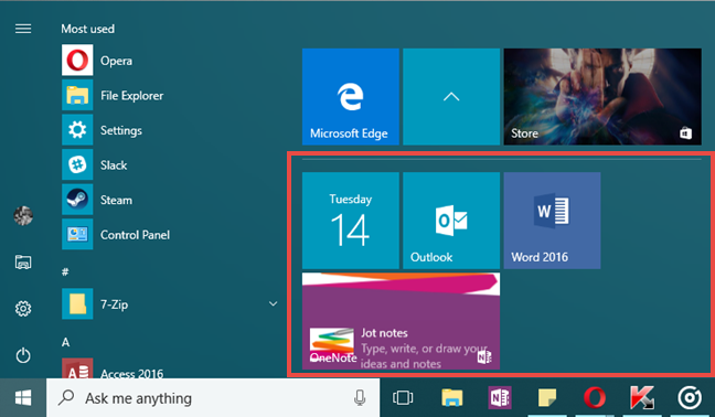 windows 10 start menu folder icons changed