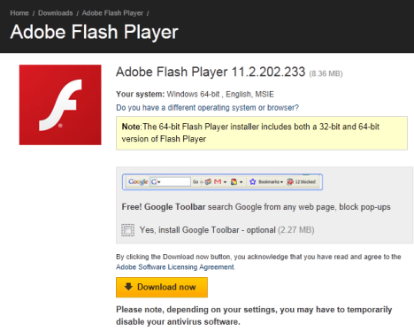 adobe flash player for windows 10 64 bit free download for chrome