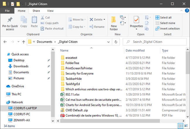 create network folder windows 10