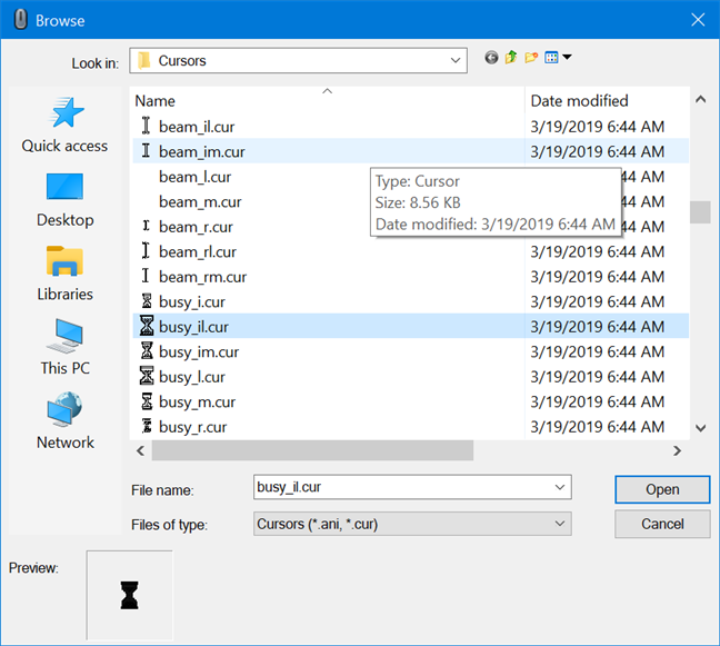mouse cursors changer for windows 10