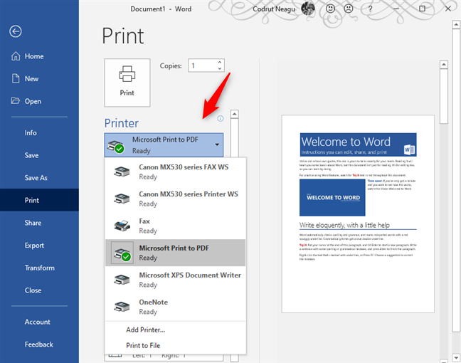 Microsoft print to pdf куда сохраняет файл