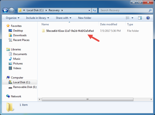 Create a memory with system recovery tools in Windows 7