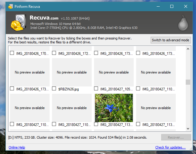 recuva restore deleted files