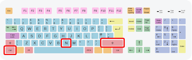windows keyboard shortcuts for browsing open program