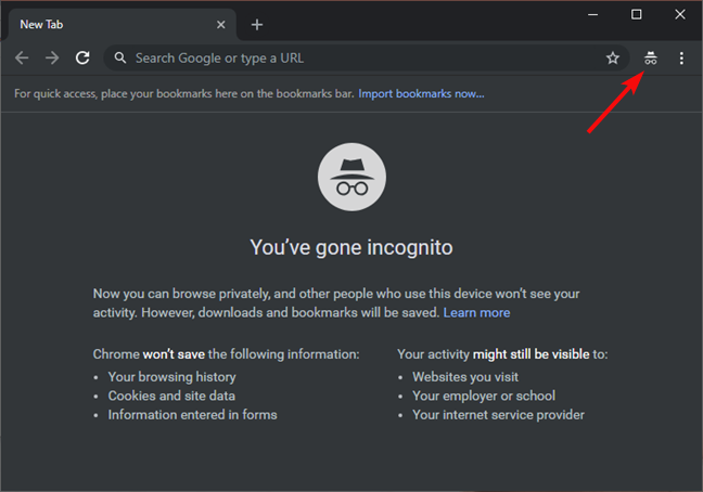 keyboard shortcut for incognito window