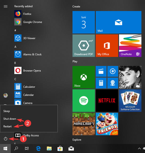 How To Shut Down Or Restart Windows 10 Laptops Tablets And PCs 10 