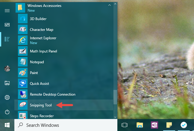 screen snip shortcut windows 7