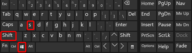 keyboard shortcut for snipping tool
