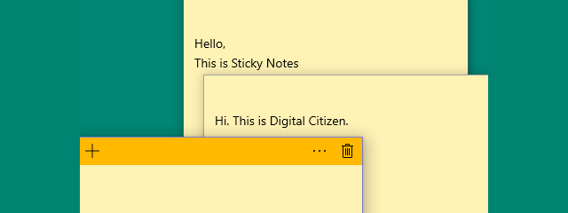 sticky notes windows 10
