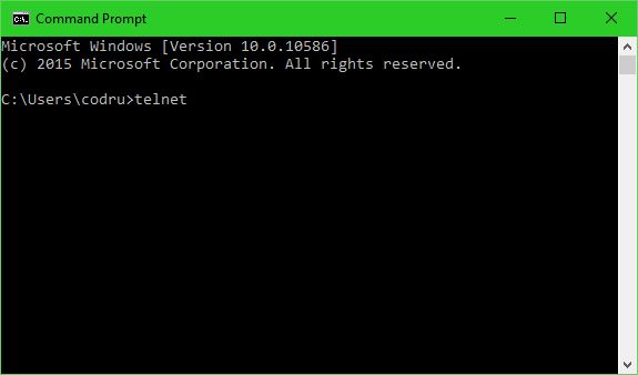 start telnet server windows 7