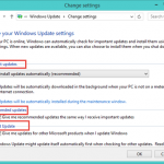 Windows Update, Settings, Configure, Change