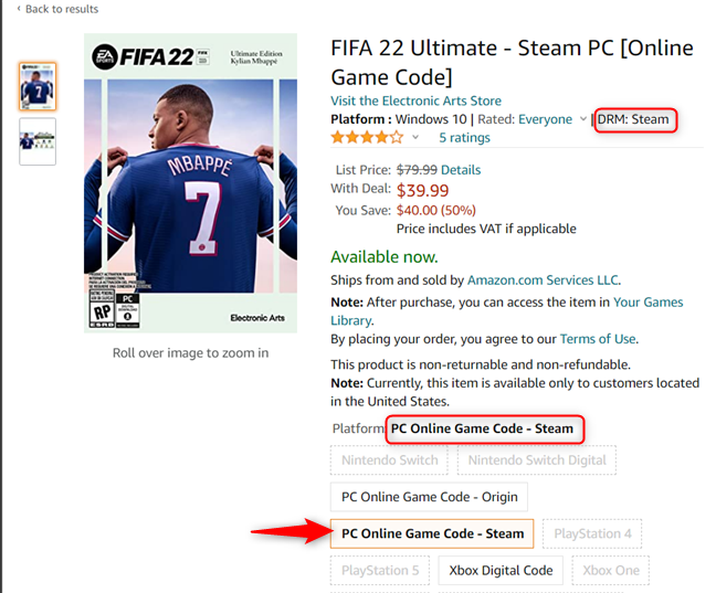 FIFA 22 Ultimate Edition (PC) Steam Key GLOBAL