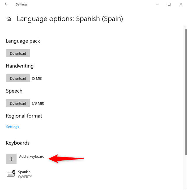 Spanish language option