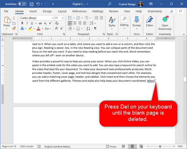 How Do I Delete A Blank Page In Microsoft Word