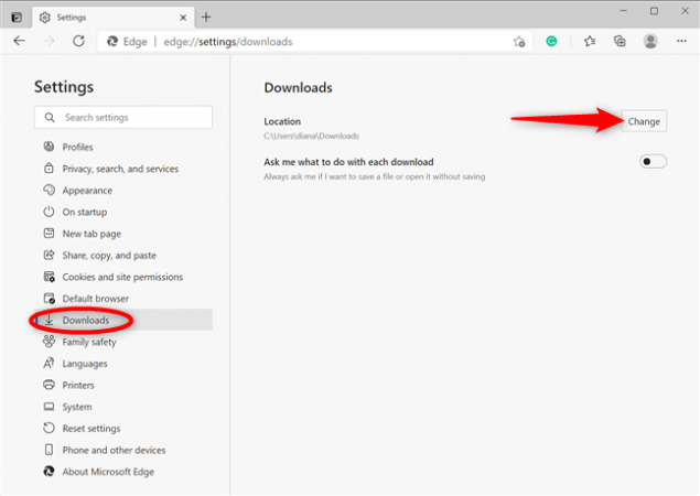 How to change the Microsoft Edge download location - Digital Citizen