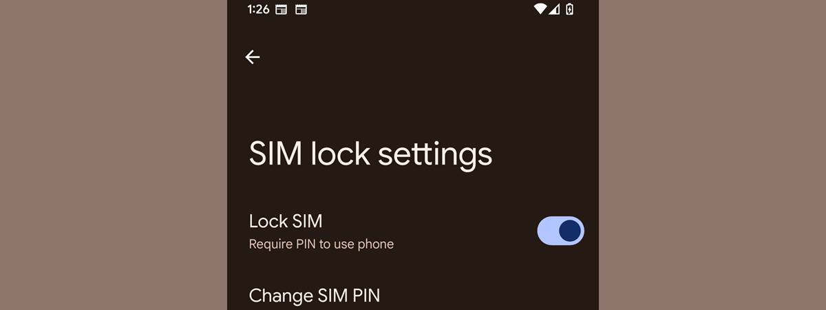 How to change or remove the SIM PIN code on Android