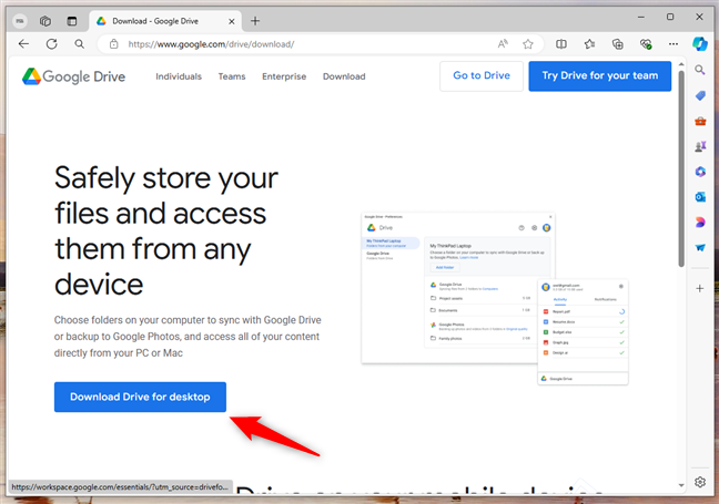 Download Drive for desktop