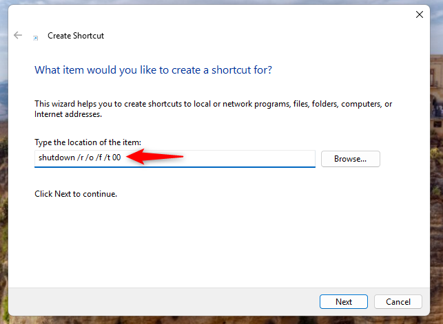 Shortcut for UEFI (BIOS) in Windows 11