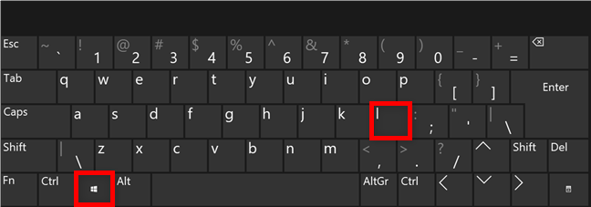 keyboard shortcut to lock windows